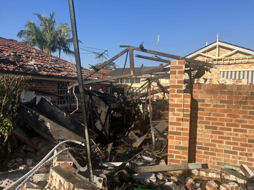 An image relating to the news item Fire and Rescue NSW investigates cause of garage explosion - VIDEO