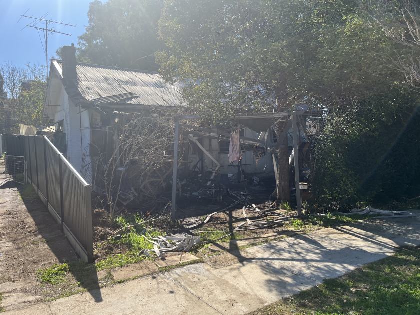 An image relating to the news item Firefighters rescue elderly man from burning home
