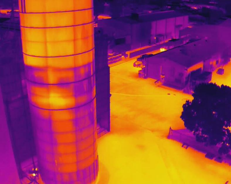 An image relating to the news item Firefighters discover new use for drones during silo fire - VIDEO