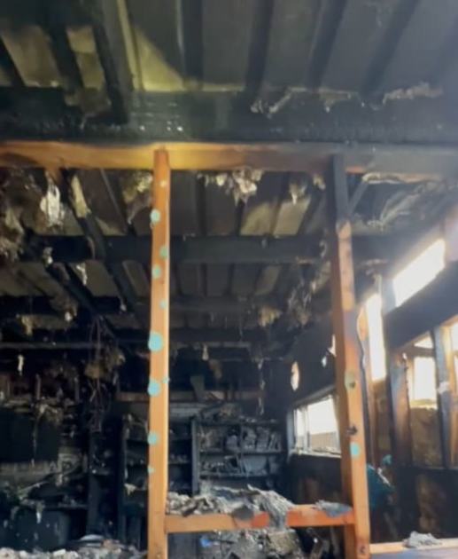 An image relating to the news item Fire causes severe damage to home