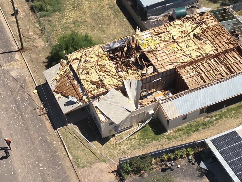 An image relating to the news item FRNSW drones support storm cleanup