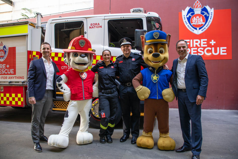 An image relating to the news item Fire and Rescue NSW joins forces with Nickelodeon to expand fire safety education for kids