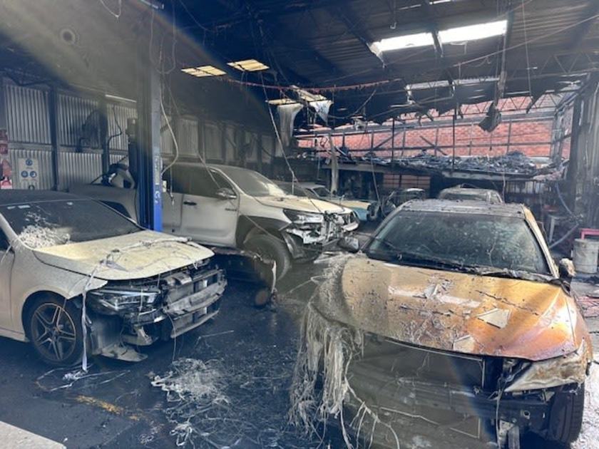 An image relating to the news item Smash repair destroyed by fire