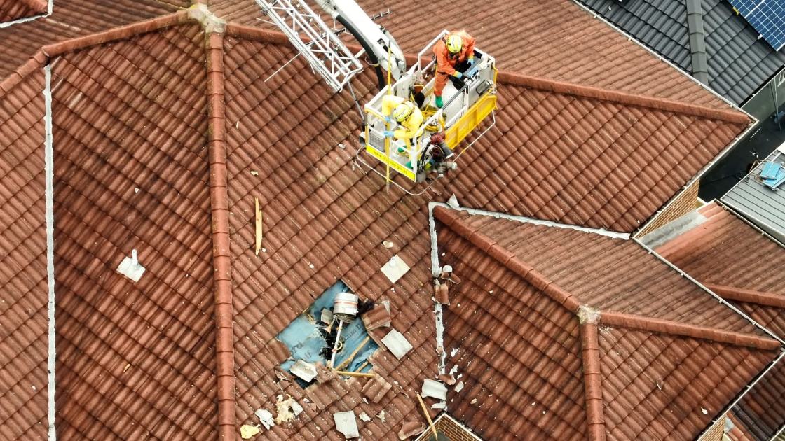 An image relating to the news item Fire and Rescue NSW deploys drone to assess structural stability after explosion at alleged clandestine drug lab - VIDEO - confirming video link