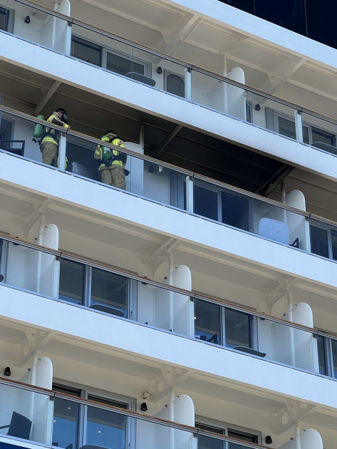 An image relating to the news item Cruise Ship Fire in White Bay