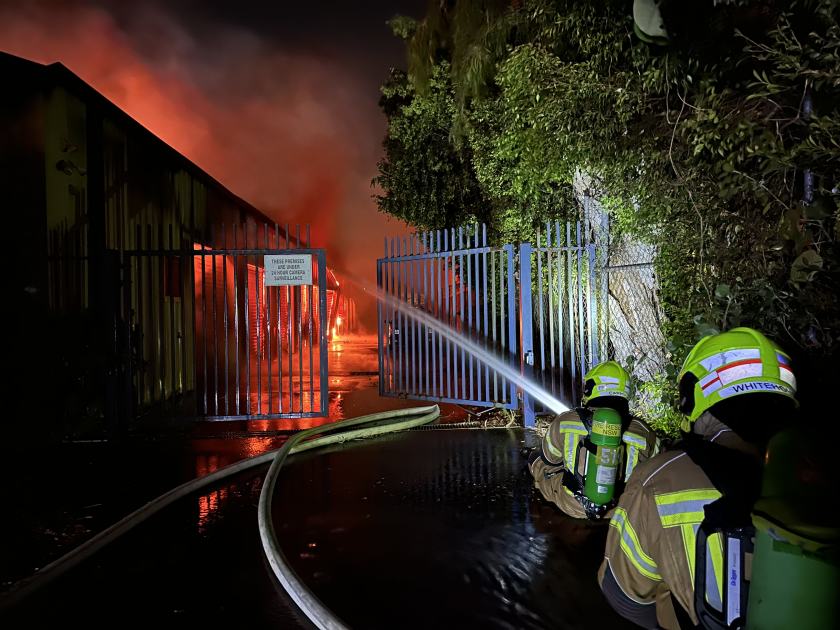 An image relating to the news item Firefighters battle building inferno on the NSW/QLD border - VIDEO
