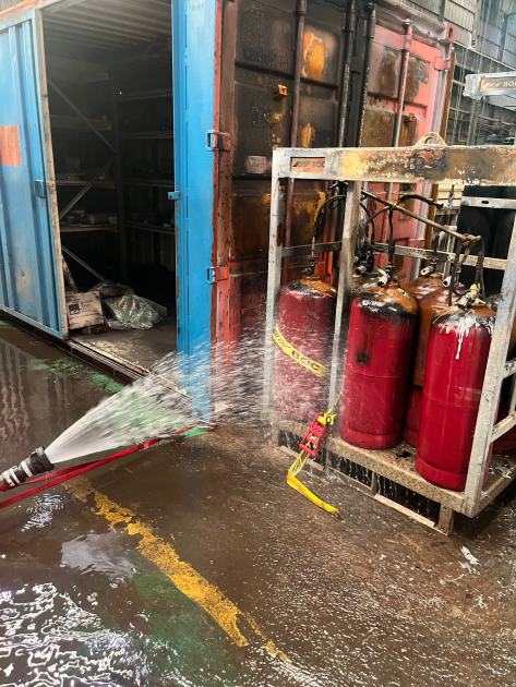 An image relating to the news item Fire and Rescue NSW crews isolate potentially explosive gas cylinder at industrial site