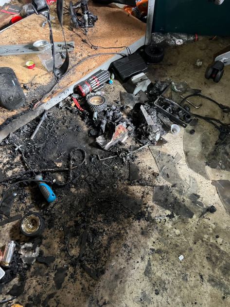 An image relating to the news item Update - stills added - Man injured by lithium-ion battery blast