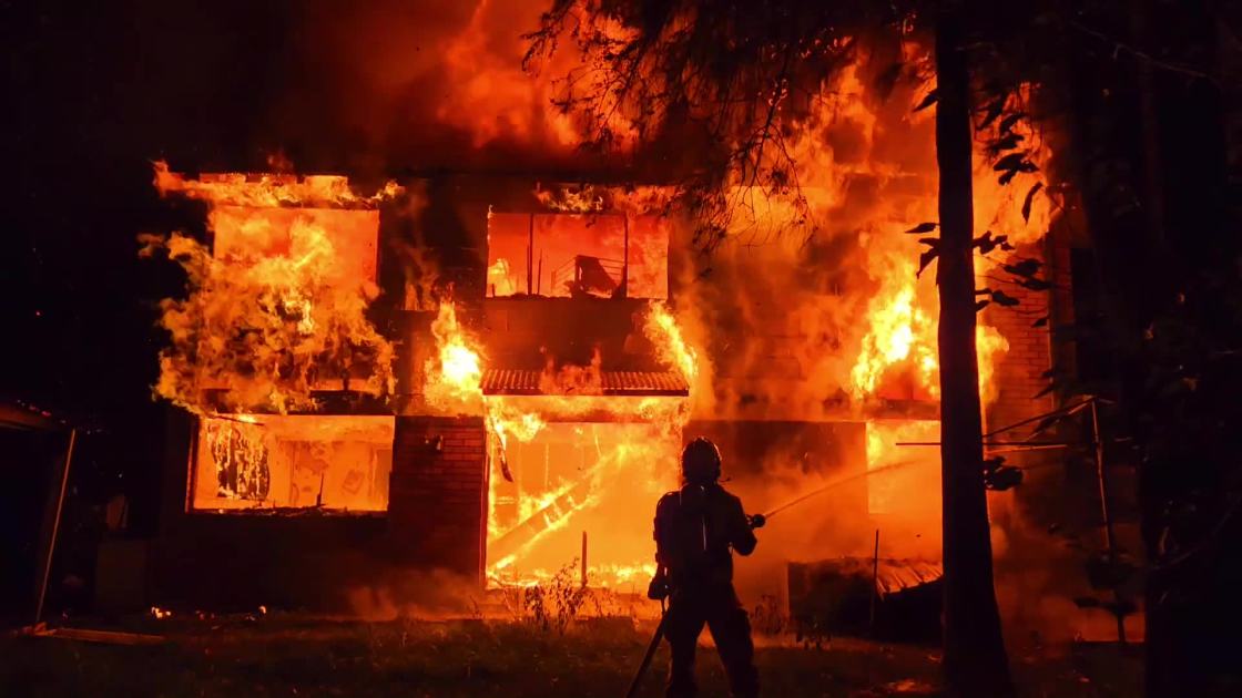 An image relating to the news item Fire and Rescue NSW crews extinguish intense house fire - VIDEO