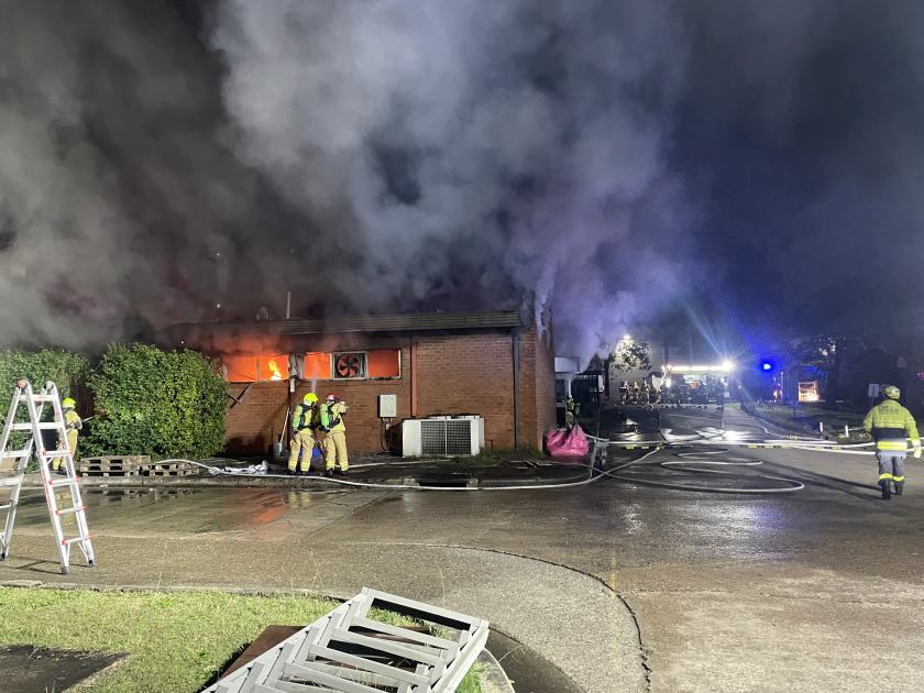 An image relating to the news item Investigation underway into cause of factory fire