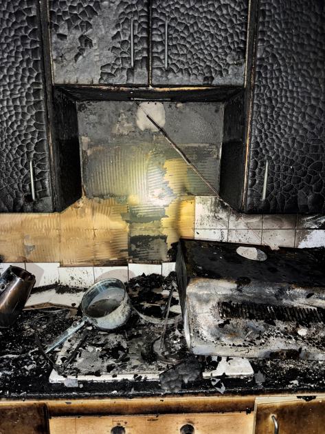 An image relating to the news item Home damaged following kitchen fire