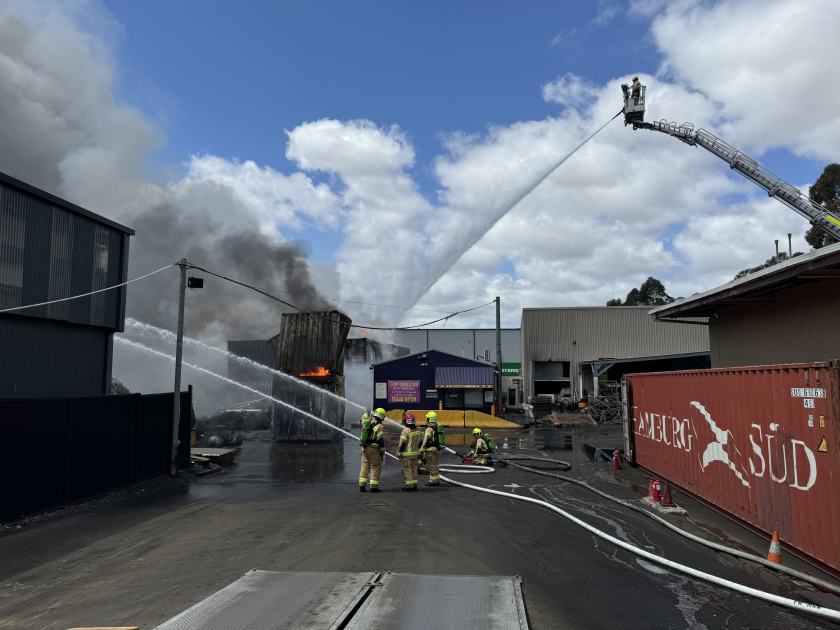 An image relating to the news item Metal recycling complex fire