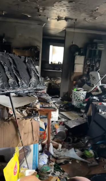 An image relating to the news item Clutter identified as major safety risk in unit fire – VIDEO