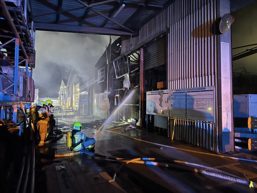 An image relating to the news item Major factory fire extinguished in Sydney