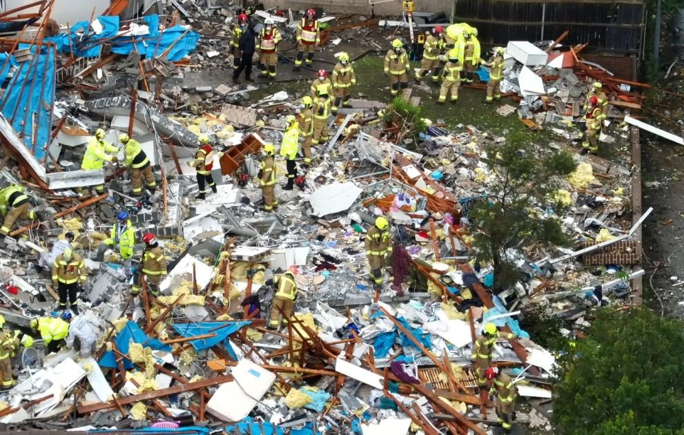 An image relating to the news item Search operation ongoing at scene of townhouse collapse – VIDEO