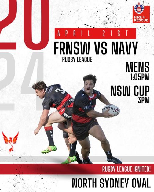 An image relating to the news item Fire and Rescue NSW out to sink the Navy in traditional ‘Ship to Shore’ Rugby League encounter