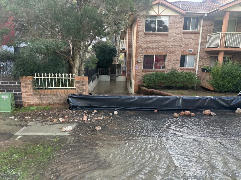 An image relating to the news item Burst water main causes flooding