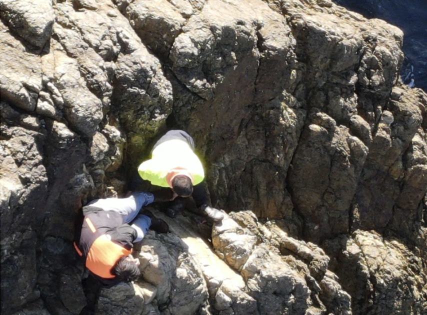 An image relating to the news item Drone technology used to locate and communicate with injured rock fisherman during cliff rescue