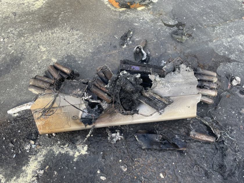 An image relating to the news item Firefighter responds to dangerous e-bike fire on his way to work