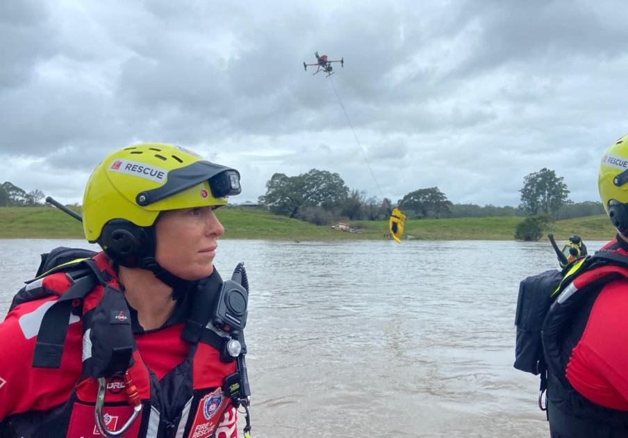 An image relating to the news item FRNSW operations continue in state’s north, with water rescues and exercises conducted through the night 
