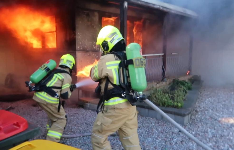 An image relating to the news item Firefighters extinguish intense house fire