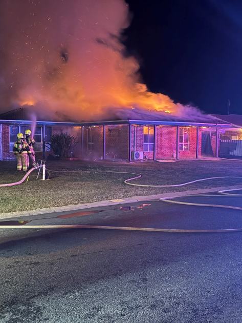 An image relating to the news item Firefighters battle fierce house fire
