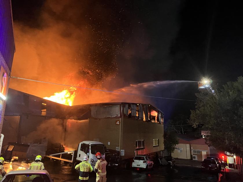 An image relating to the news item 
Firefighters battling large factory unit blaze - VIDEO
