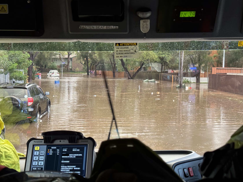 An image relating to the news item *** VIDEO - Firefighters rescue residents trapped by Newcastle flash-flooding 