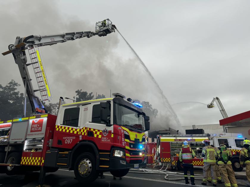 An image relating to the news item Firefighters contain intense fire in auto repair shop