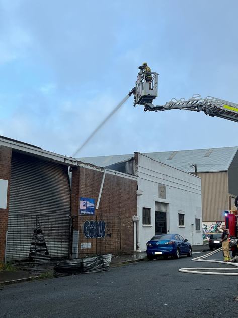 An image relating to the news item Firefighters battling major blaze at Newcastle auto-electrical business