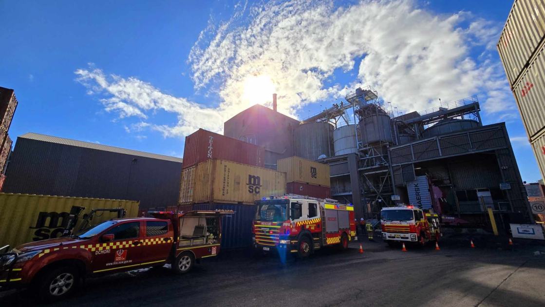An image relating to the news item Firefighters tackle marathon silo fire at food manufacturing facility