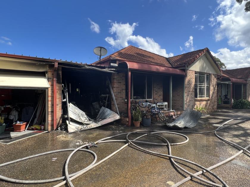 An image relating to the news item Fire and Rescue NSW firefighters prevent blaze from spreading to neighbouring units