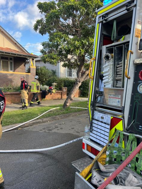 An image relating to the news item Firefighters rescue person from house fire
