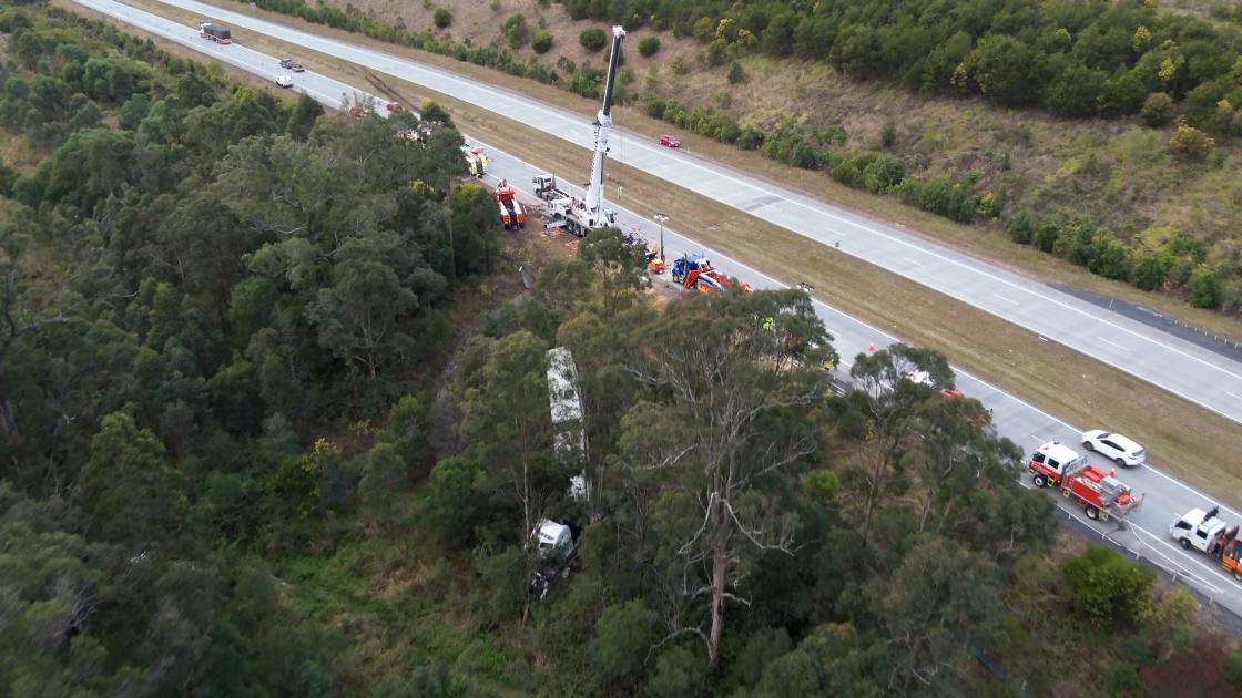 An image relating to the news item Major operation to recover semi-trailer from embankment