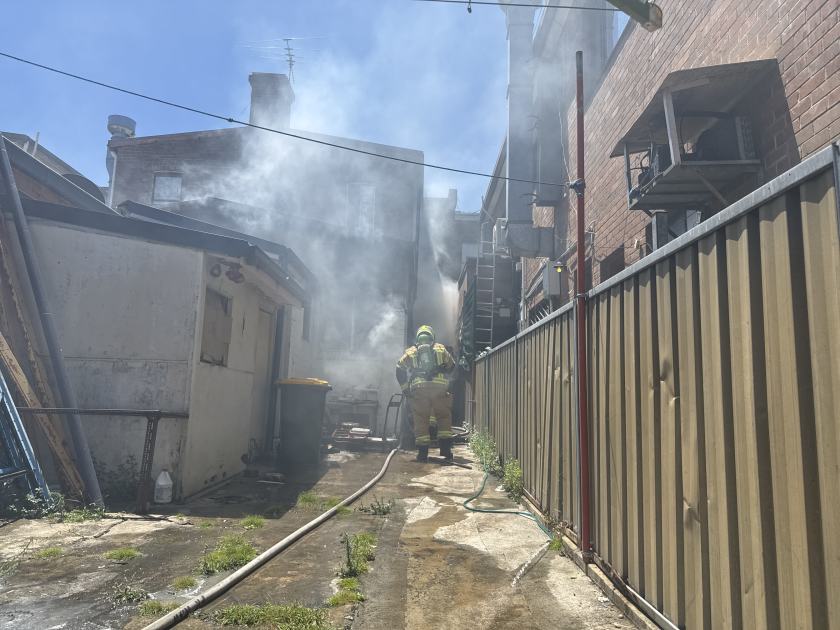 An image relating to the news item Firefighters contain shop and residential blaze
