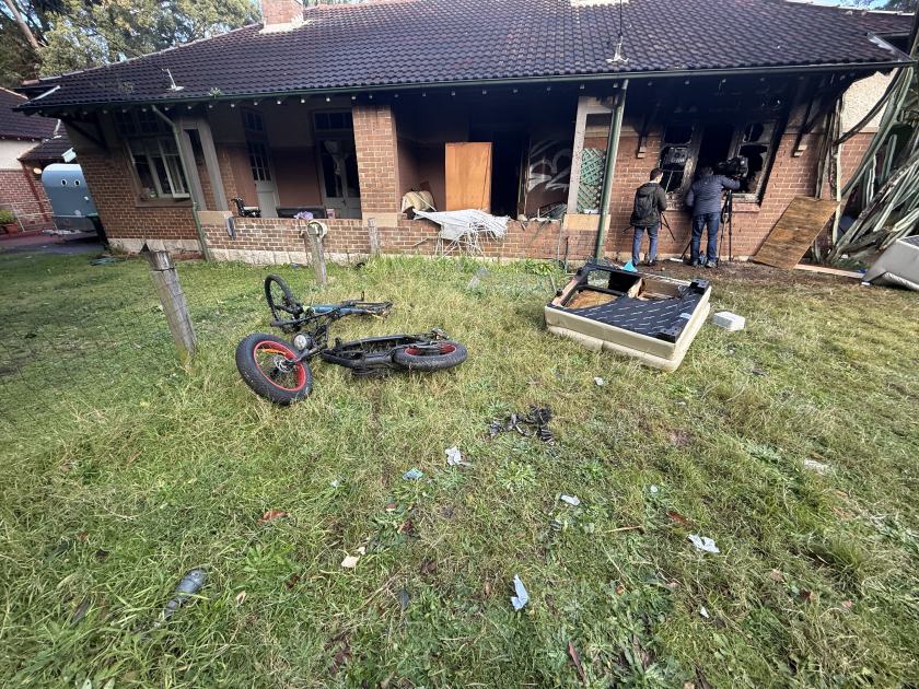 An image relating to the news item Resident narrowly escapes e-bike explosion and house fire