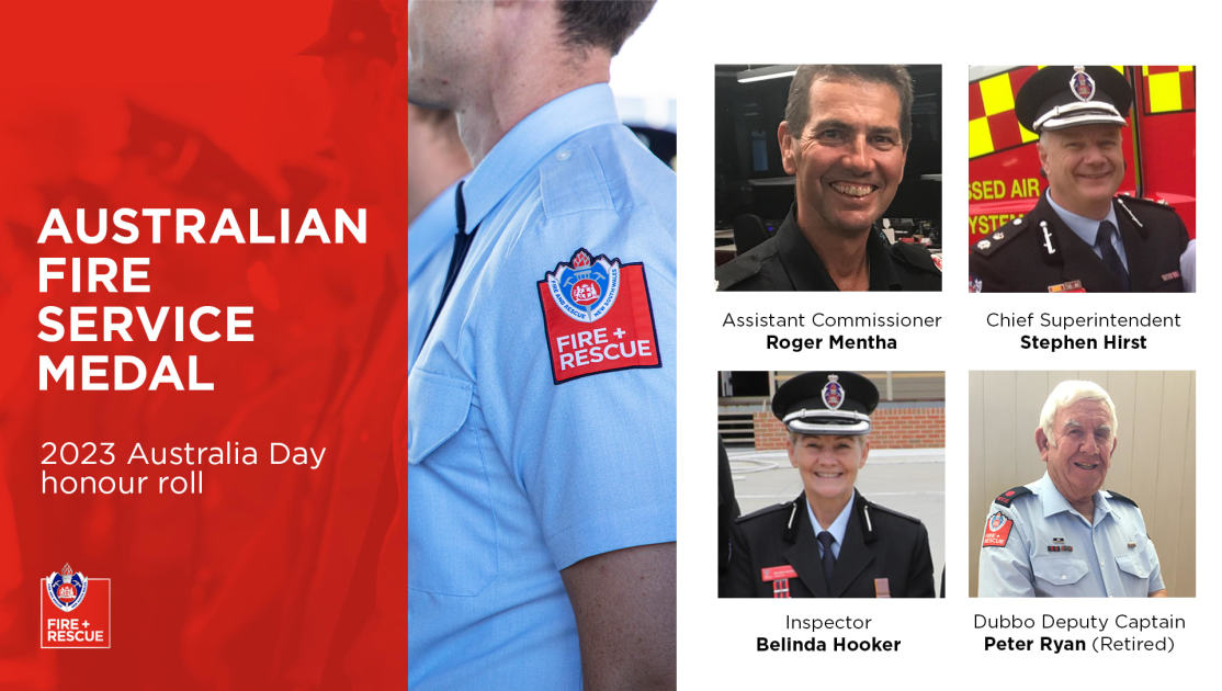 An image relating to the news item Fire and Rescue NSW firefighters recognised in Australia Day honour roll