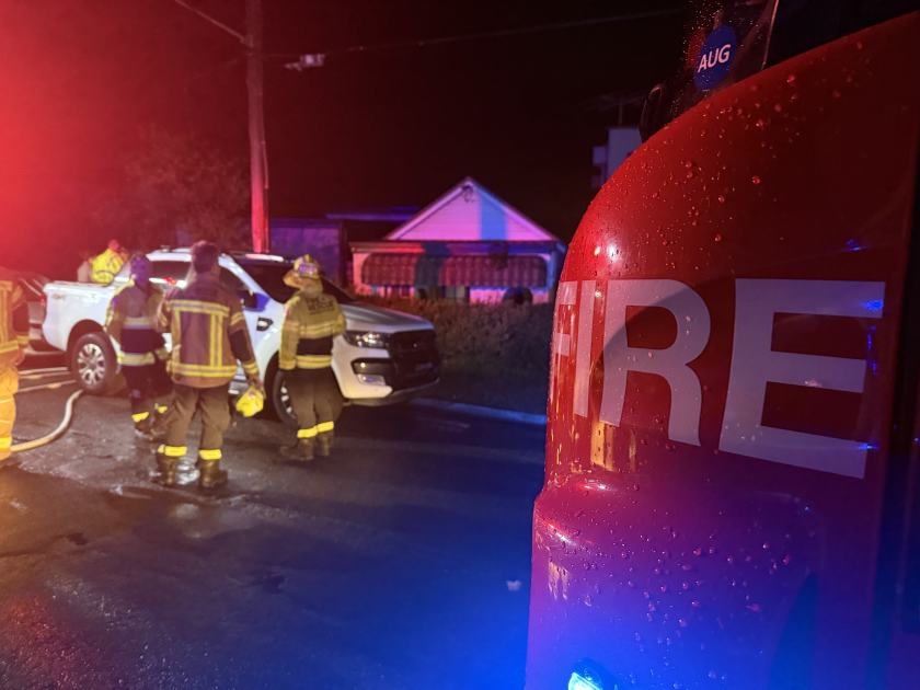 An image relating to the news item Firefighters rescue unconscious man from burning cottage