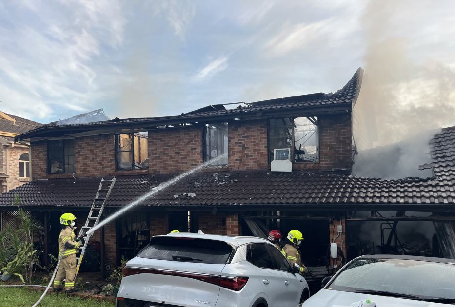 An image relating to the news item Fire destroys family home, seven lives saved due to working smoke alarm