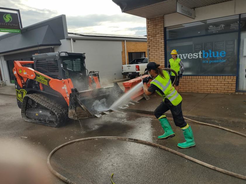 An image relating to the news item Fire and Rescue NSW crews aiding community clean-up efforts