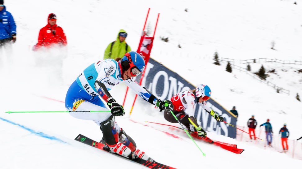 Image result for Redemption podium for Swenn Larsson as Shiffrin wins Maribor slalom