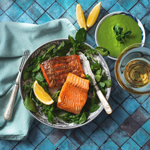 Trout with Watercress Sauce