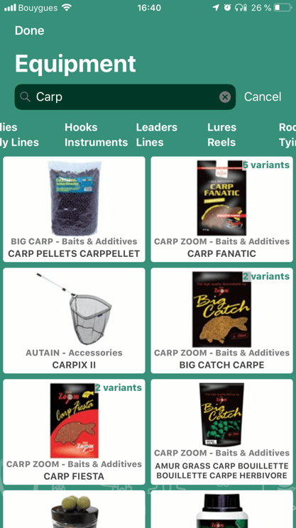 My carp fishing gear