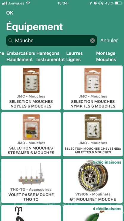 Le matériel du moucheur