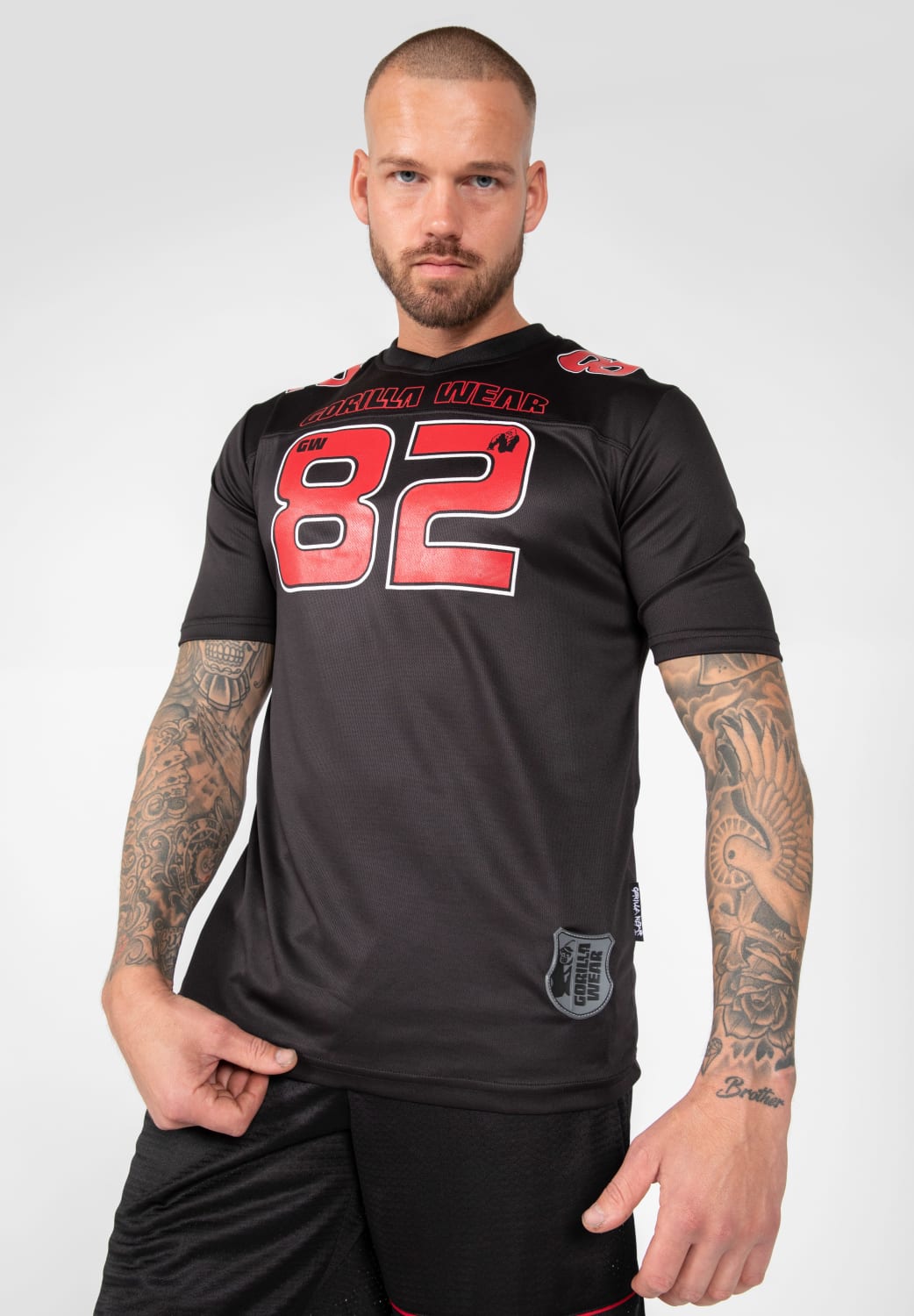 Fresno T-shirt, Black/Red, 4XL - GW