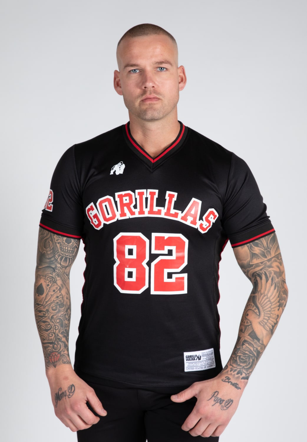 San Mateo T-Shirt, Black/Red, 4XL - GW
