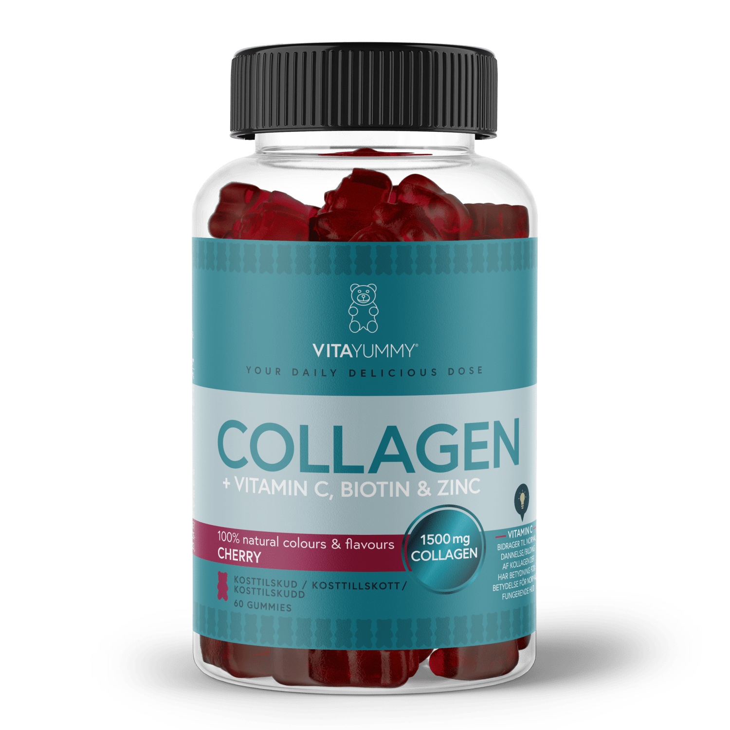 VitaYummy, Collagen, 60stk, Cherry (Not Vegan)