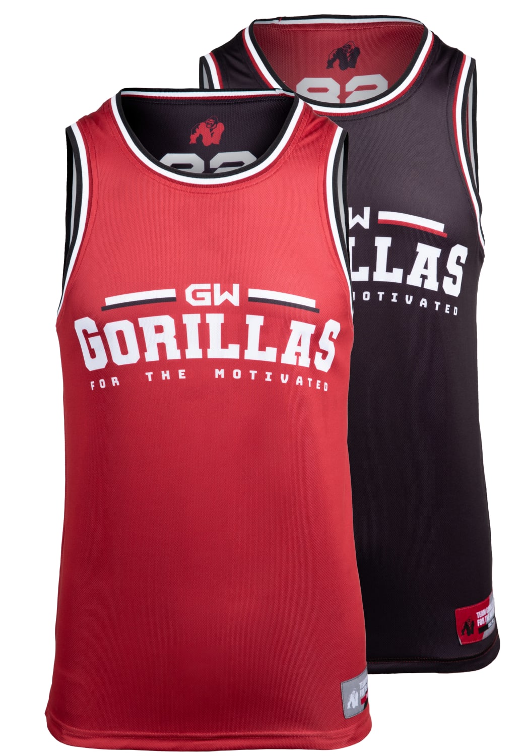 Keene Reversible Tank Top, Red/Black