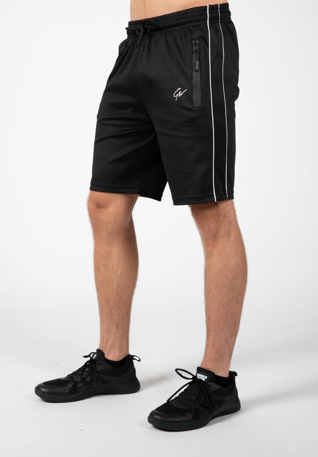 Wenden Track Shorts, Black/White