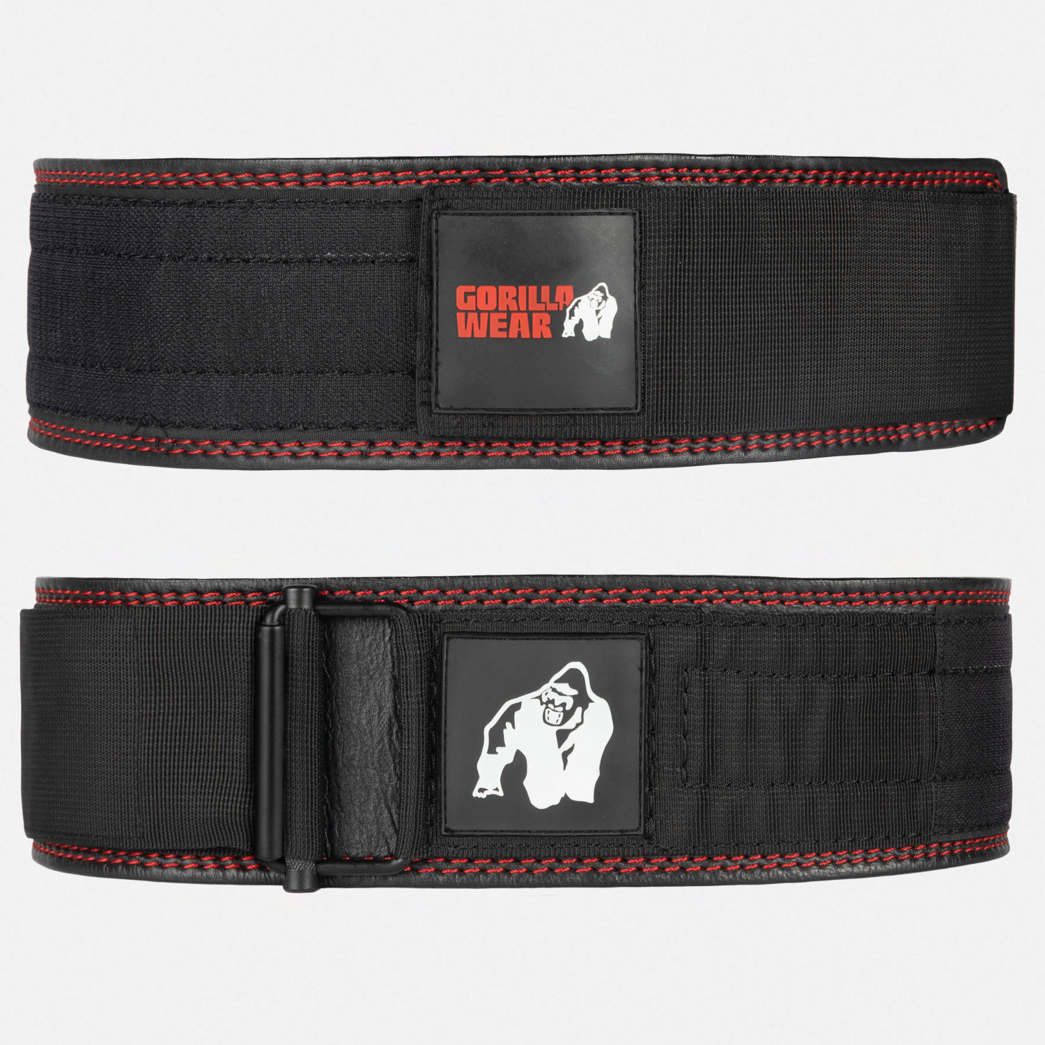 Gorilla Wear 4 Inch Premium Leather Lifting Belt, Black